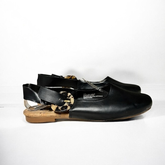 🌻NEW Korks by Kork-Ease Blush Slingback Flats in Black Size 6 - Picture 4 of 11